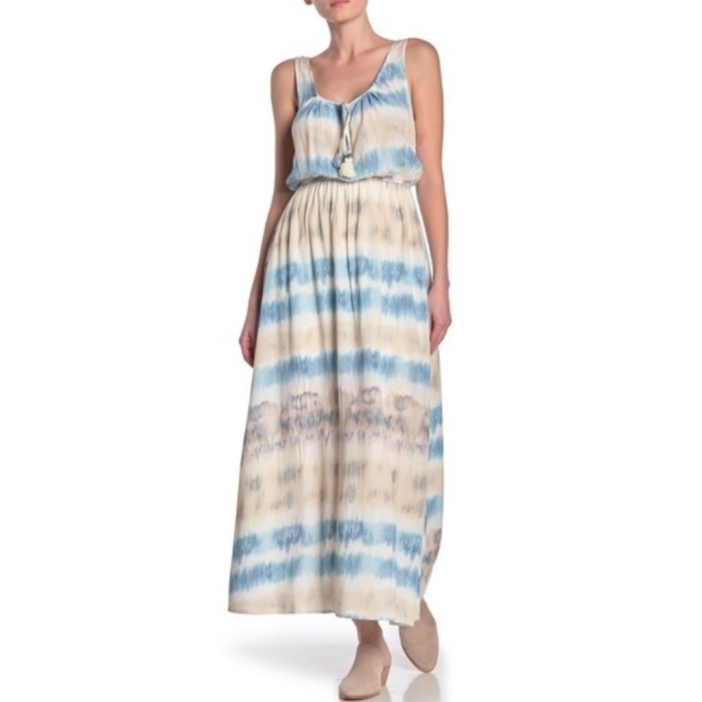 Bebop Tie Dye Rayon Maxi Dress Beach Vibes NWT